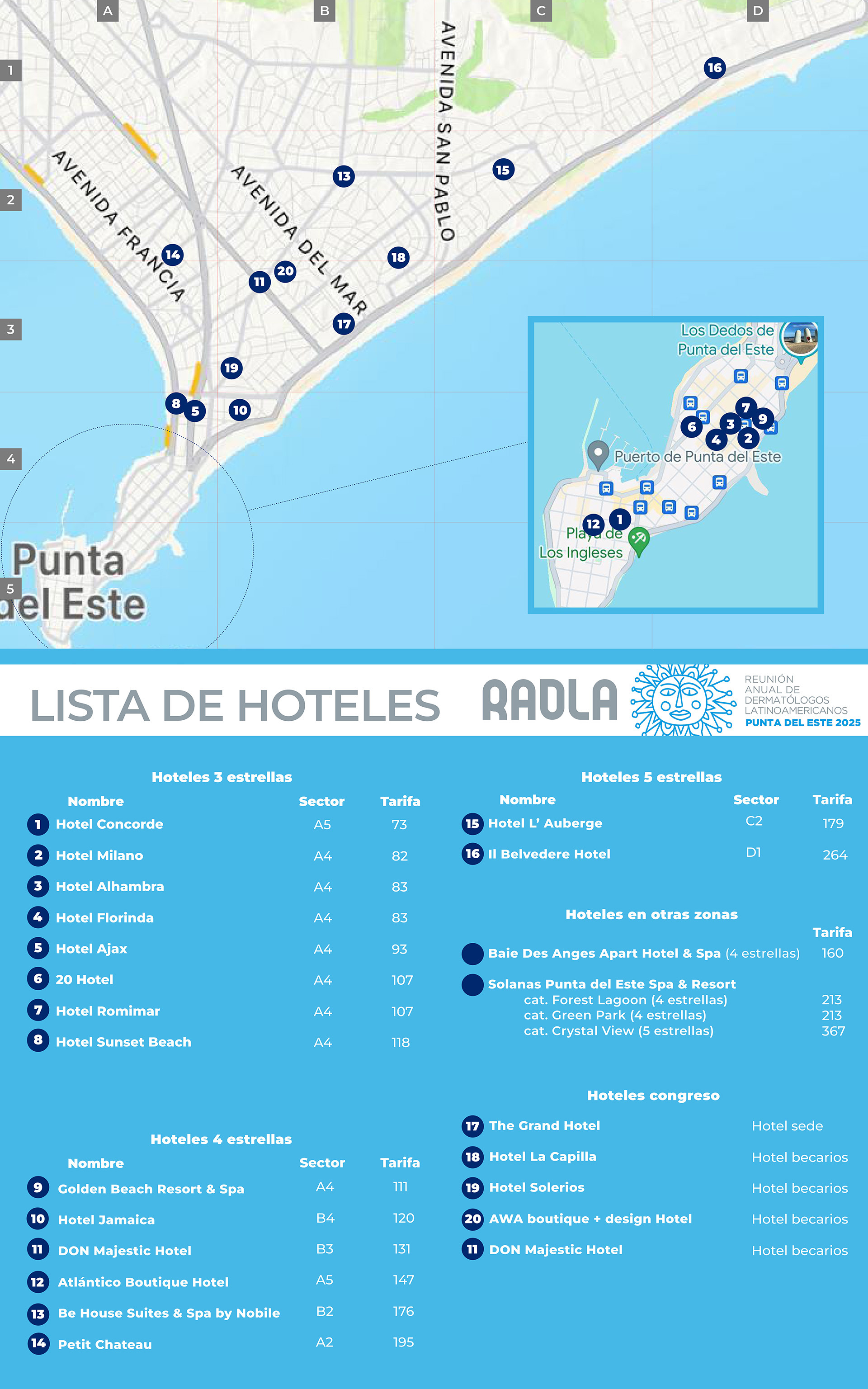 Mapa de hoteles